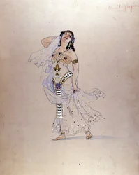 Richard Strauss ”” ”Salomè” ”kostume af Giuseppe Palanti (1881-1946) til teatret La Scala i Milano i 1912.