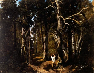 Skovhuggeren i Fontainebleau (olie på lærred)