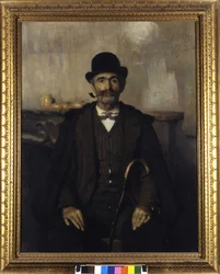 Giuseppe Giani, mægleren (Portræt af mægleren Giuseppe Giani). Maleri af Giovanni Pellizza da Volpedo (1868-1907)