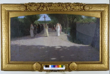 Optoget. Maleri af Giovanni Pellizza da Volpedo (1868-1907)