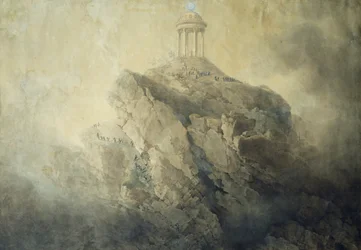 Allegory of Napoleon, af Giuseppe Pietro Bagetti (1764-1831), akvarel på papir
