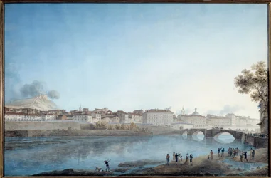 General Napoleon Bonapartes (1769-1821) indtræden i Nice, franskmændenes første hovedkvarter den 28. marts 1796 Akvarel af Giuseppe Pietro Bagetti (1764-1831) 1796 Søn. 0,54x0,82 m Nice, Museum of Art and History - General Napoleon Bonapartes (17.