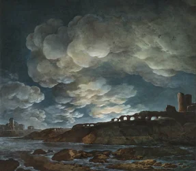 Fuldmåne over havet, 1800-1810.