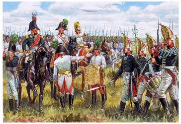 Det første kejserrige: Den østrigsk-russiske stab i den tredje koalition i 1805 - Det første kejserrige: den østrigsk-russiske generalstab i 1805 - Illustration af Giuseppe Rava