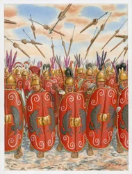 Republikanske romerske legionærer i kamp
