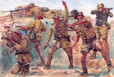 Anden Verdenskrig: Italienske bersaglieri i Libyen under den italienske besættelse mellem 1934 og 1943 - WWII: the italian Bersaglieri during italian occupation of Libya
