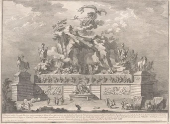 Seconda Macchina for Kina i 1767: Etna-bjerget med Vulcans smedje
