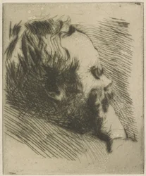 Portræt af Edgar Degas, 1875 (tørpunkt)