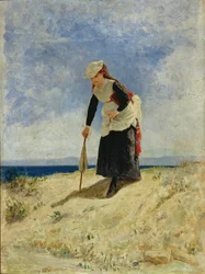 Kvinde på stranden