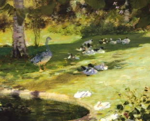 Morgenmad i haven, af Giuseppe de Nittis, detaljer