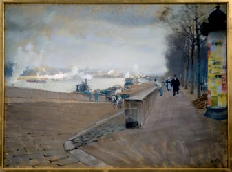 La Seine i Paris. Maleri af Giuseppe Nittis (1846-1884)