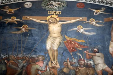 Baptisteriet i Padua. Loftsfresker fra det 14. århundrede af Giusto de Menabuoi. Padua. Italien. (foto)