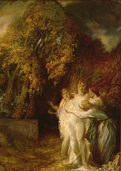 Diana og Acteon (olie på lærred)