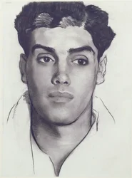 Head of a Young Man (kul på papir)
