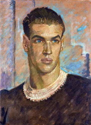 Portræt af André Eglevsky 1937 (olie på lærred)