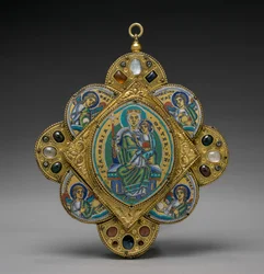 Vedhæng med Jomfru og Barn, ca. 1160-1170.