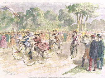 Originale kostumer til Velocipede-løbet i Bordeaux