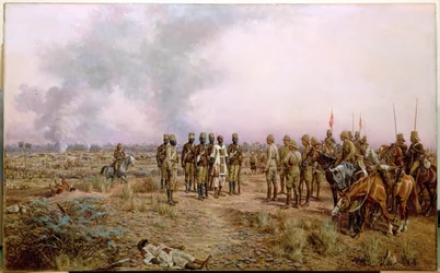 Efter slaget ved Atbara, 8. april 1898 (olie på lærred)