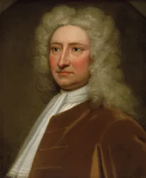 Edmond Halley, kongelig astronom (1656-1746), ca. 1721 (oliemaleri)