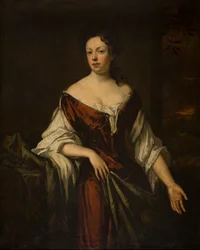 Portræt af en dame, ca. 1666-1723 (olie på lærred)