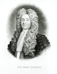 Sir Hans Sloane (1660-1753) graveret af William Home Lizars (1788-1859) til Sloanes erindringer i Jardine