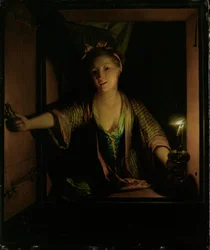 A Girl at the Window (olie på plade)