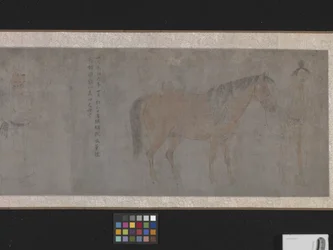 Five Tribute Horses (blæk og farve på papir)