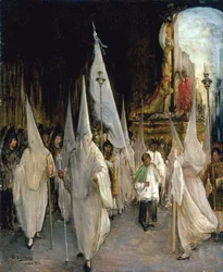 Procession af de syv ord - Bilbao Martinez, Gonzalo (1860-1938) - 1902 - Olie på lærred - 54x45 - Museo Carmen Thyssen, Malaga