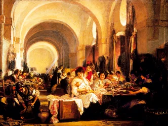 "Cigarmagerne", maleri af Gonzalo Bilbao y Martinez