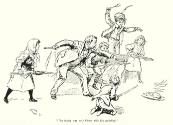 Illustration til The Story of the Treasure Seekers af E Nesbit (litho)