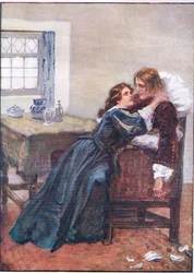 Det lykkedes hende at komme i mine arme, selvom de ikke kunne holde mig, fra Lorna Doone pub.af W & R Chambers Ltd, 1921