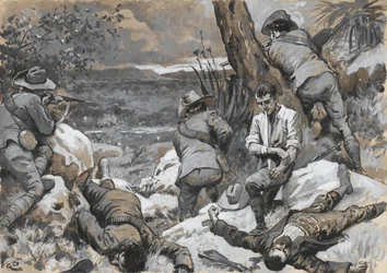?Boernes angreb på Cæsars lejr: Et varmt hjørne med de grænsemonterede rifler, 1900?