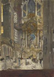 Interiør af Frauenkirche i Dresden