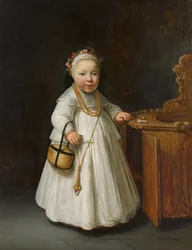 Pige ved en høj stol, 1640