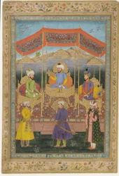 Forfædres gruppe af Mughal-herskere, 1700-tallet.