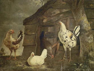 Fjerkræ (olie på lærred)