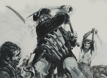Blackbeard (gouache på papir)