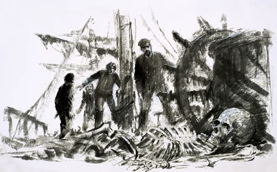 Marlborough forsvandt i 1890 og blev ikke fundet i næsten et kvart århundrede (gouache på papir)