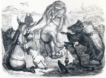 Dyr, der er syge af pest - Fabler af La Fontaine