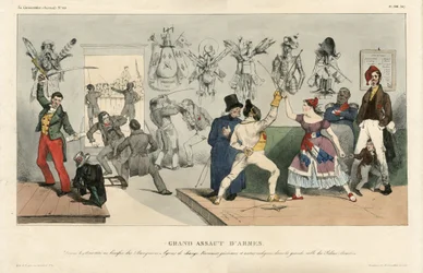 Illustration af Jean Ignace Gerard dit Grandville (1803-1847) i La Caricature (1830) politique, nr. 119
