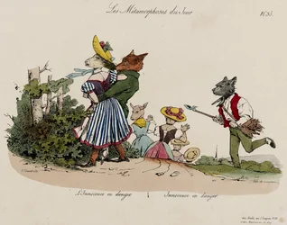 Les Metamorphoses du Jour, nr. 35 (håndfarvet litho)