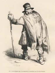 Tigger. Miniaturer illustreret af JJ Granville. Gravering signeret Caque i delen "Historien om en hare" skrevet af PJ Stahl i "Scener fra dyrenes private og offentlige liv". Paris, J. Hetzel og Paulin