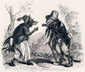 Katten og ræven (Le chat et le renard) - Fabler af La Fontaine