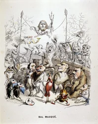 Den maskerede kugle af dyr - af Grandville