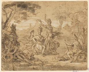 Design til et tapestry: Allegory of Africa