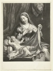 Maria med Kristusbarn i Krybbe