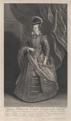 Portræt af Johanna af Østrig, storhertuginde af Toscana, ca. 1707