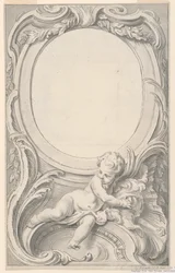 Design til ramme omkring portrættet af Francis Russell, anden jarl af Bedford