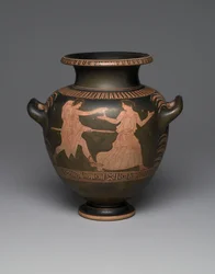 Attic rød-figur stamnos, 440-430 BC (keramik) (se også 342003)