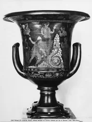 Klokkekrater med mytologiske scener, der forestiller Cadmus og slangen (keramik)